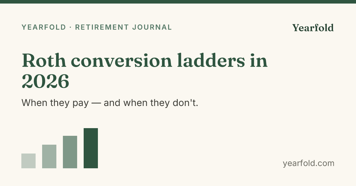 Roth conversion ladders in 2026: when they pay, when they don't — Yearfold